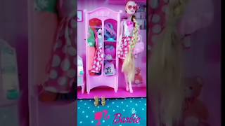 💖Barbie doll arranging her closet#shortsfeed