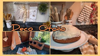 DECORACIÓN DE COCINAS| DECORACIÓN DE LA COCINA EN OTOÑO| RECETA PASTEL DE ZANAHORIA