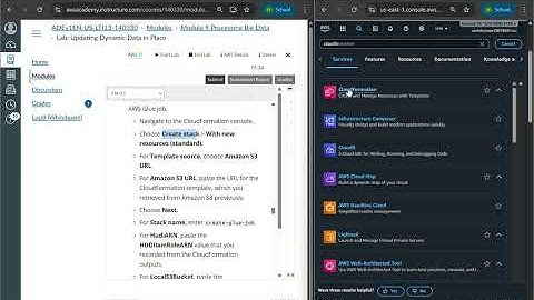 AWS ACADEMY DATA ENGINEERING | Module 9 | Lab : Updating Dynamic Data in Place