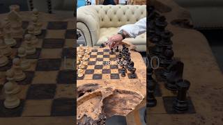 Lot 38 | Handcrafted Rustic Wooden Chess Table Set | Starting Bid $500