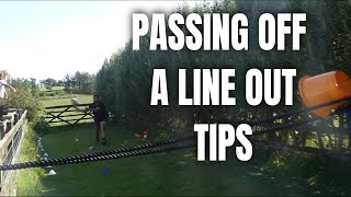 SCRUM HALF RUNNING TIPS HOW TO QUICKLY & EFFECTIVELY PASS OFF A LINE OUT