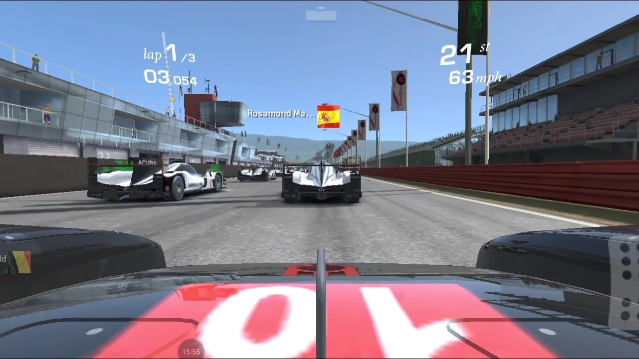 Man driving in Real Racing 3 