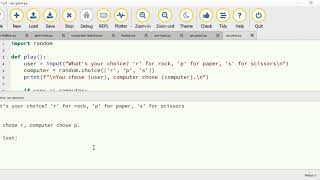 Python Program #1 Rock Scissors Paper Flow Chart & Code