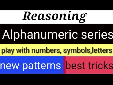 Alphanumeric series(part 1)reasoning tricks|Ibps clerk 2020 - YouTube