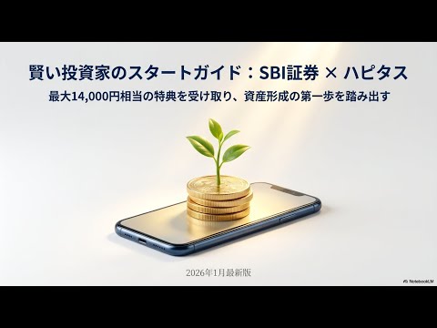 【2026最新】SBI証券口座開設で14,000円貰う手順！ハピタス経由のやり方と注意点を徹底解説