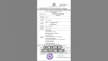 Osmania University affiliated B.COM & BBA 3rd semester timetable ￼
