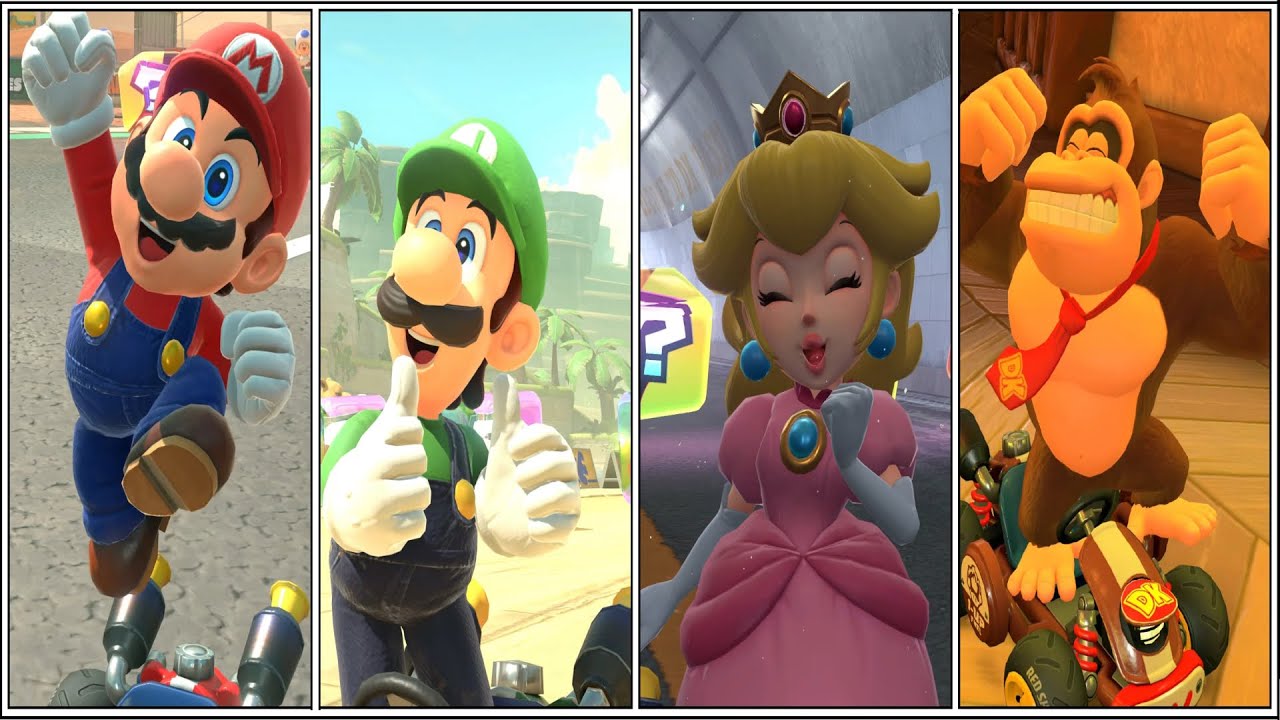 Mario Kart World - All Character Winning Animations [4K]