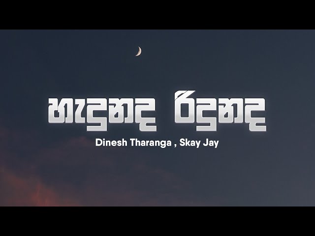Dinesh Tharanga - Hadunada Ridunada (හැදුනද රිදුනද​ හිත මාගේ) ft. Skay Jay | Lyrics video class=