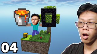 គម្រោងយក Lava បើកផ្លូវ Portal ត្រូវបានជោគ...? / Skyblock Minecraft part 4