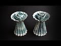 My Money STAND (flower vase) WITH ROSE | Origami Dollar Tutorial DIY by NProkuda