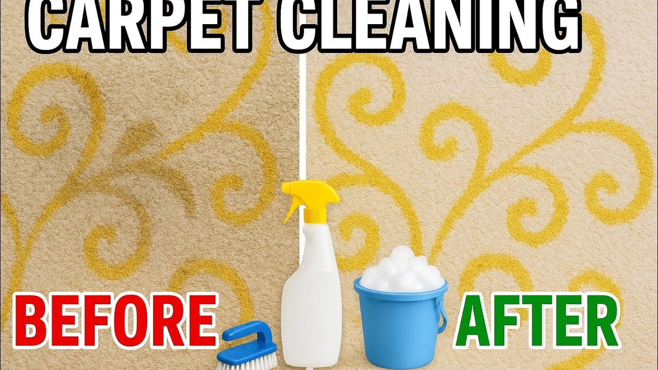 "Bright Yellow Carpet Transformation | Amazing Before & After Cleaning"