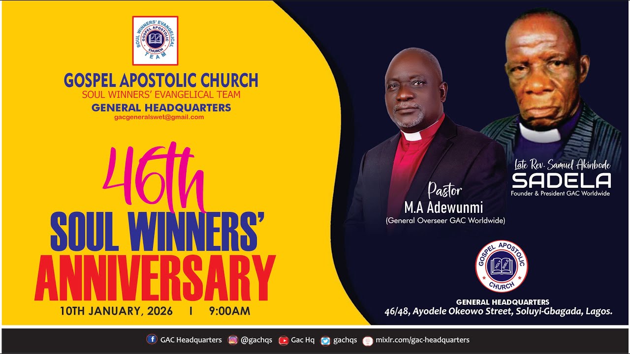 2026 SOUL WINNER'S ANNIVERSARY SERVICE| TOPIC: Ye Are My Friends, If Ye Do .... | 10TH JANUARY 2026.