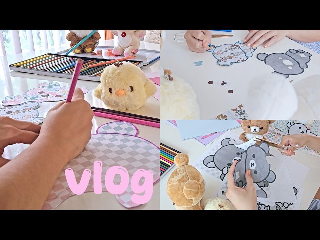 SUB) リラックマと私 🧸🎀 | DIY Rilakkuma paper craft, kawaii