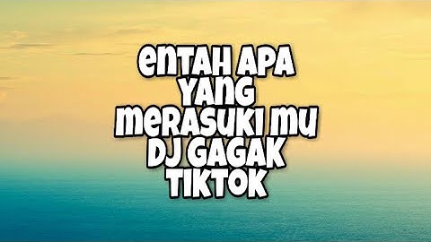 Entah Apa Yang Merasuki Mu DJ Gagak Tiktok (Lirik)