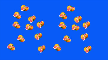 falling grapefruit animation green screen / grapefruit background video