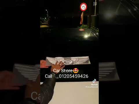 استيكر فسفوري جنحات بماركة السيارة مضئ عاكس الضوء موجود كل الماركات