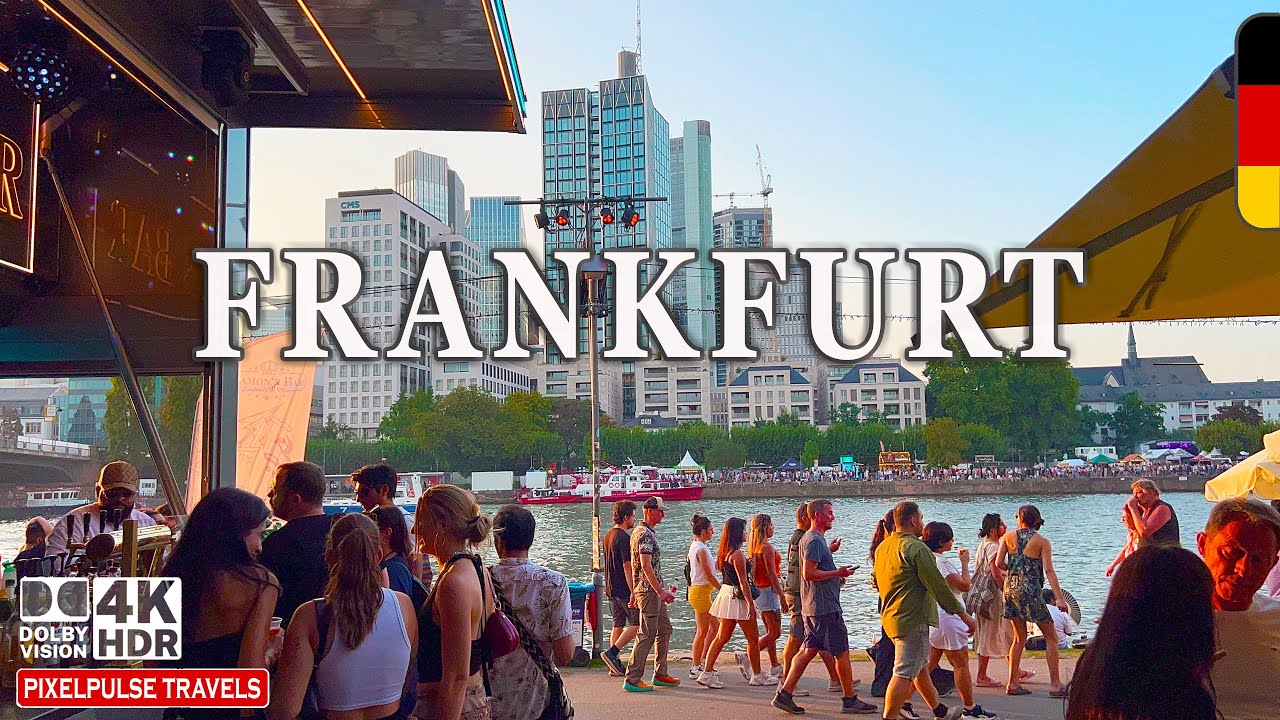 Frankfurt, Germany 4K Walking Tour | Luxurious streets in HDR