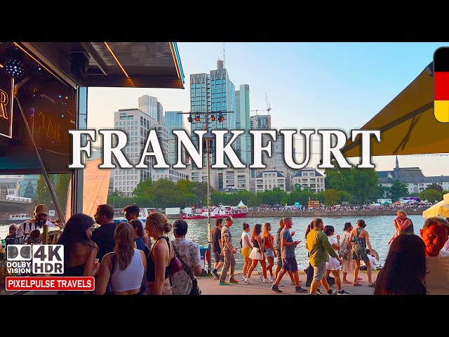 Travel vlog - Frankfurt, Germany 4K Walking Tour | Luxurious streets in HDR