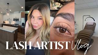 LASH TECH VLOG New APT Lash Artist Tingz New Lash Bed