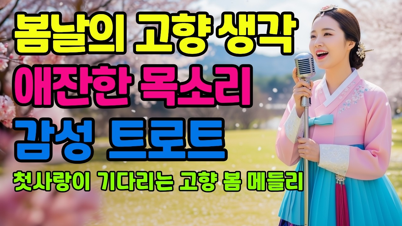 🌸 봄날의 고향생각 애잔한 목소리ㅣ계속 듣게 되는 감성 트로트 메들리ㅣ애절한 트로트ㅣ최신 트로트 모음