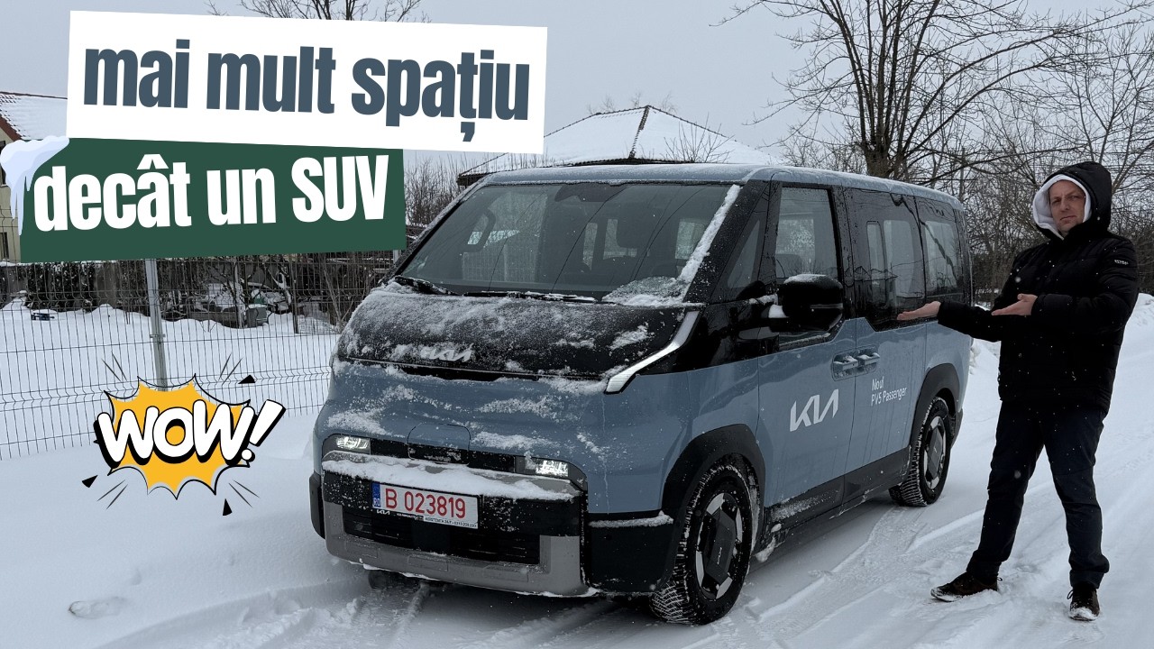 Am testat KIA PV5 pe zăpadă! Este autoutilitară sau MPV?