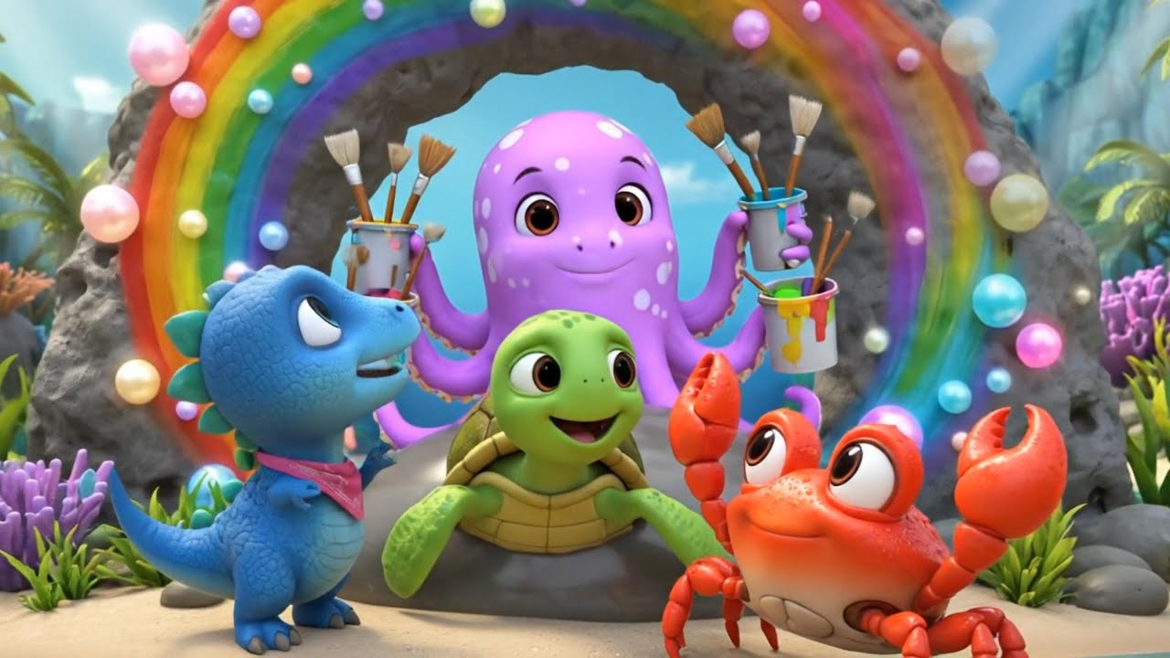 Tiny, Dino, and Crab: The Rainbow Coral Festival