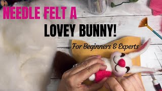 How to Needle Felt This Cute Bunny! Tutorial for Beginners