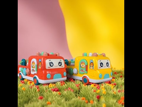 Інтерактивний музичний автобус розвивальна іграшка українська озвучка світ пісні казки сортер літери цифри, видео 1