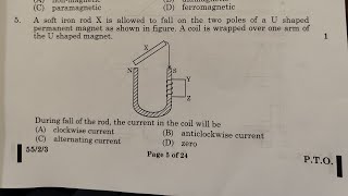 12th Class Physics Paper, CBSE BOARD-2025, SET-3, Section -A, Question 5. screenshot 5