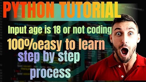 WAP Input Age And Check Age Is Greater Than 18 Or Not||#pythonprogramming #pythonengineer PYCHARM