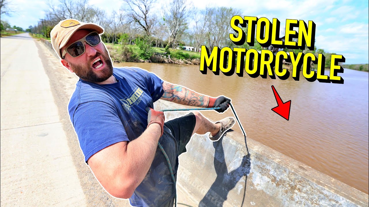 We went MAGNET FISHING and Found a Stolen Motorcycle!