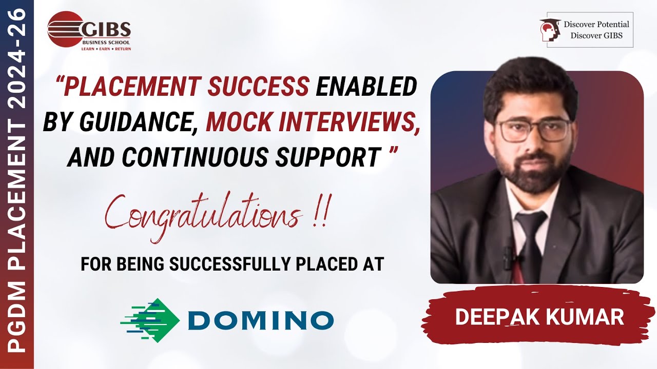 Показатели трудоустройства студентов | Бизнес-школа GIBS | Лучший колледж PGDM в Бангалоре, Индия