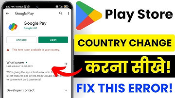 “Fix Play Store Item Not Available Error + Change Country Trick (Easy)