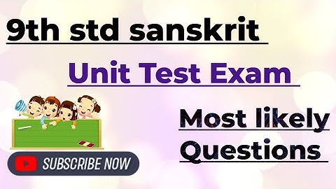9th std sanskrit Unit exam paper pattern| Most likely Questions|Last Chance🤫🔥#9thsanskrit