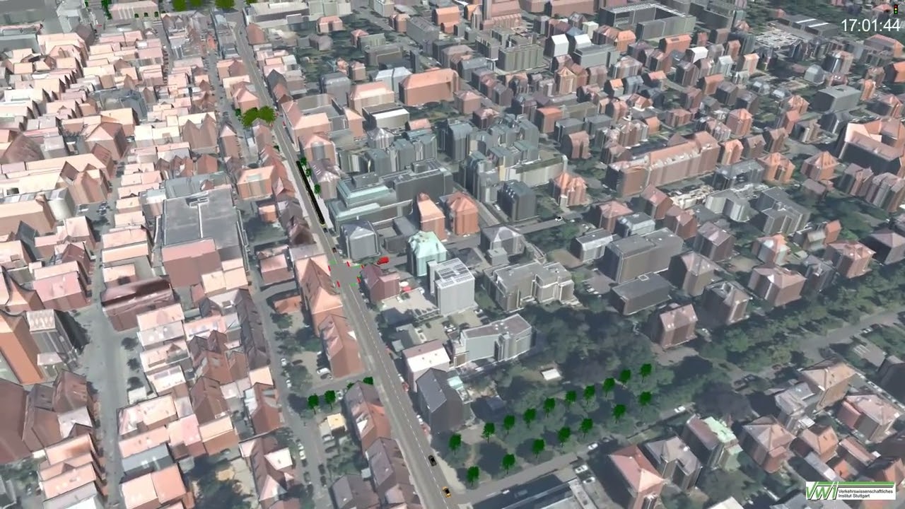 Verkehrsflusssimulation Reutlingen: Variante Gartenstraße