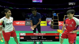 [BWF] WS2 - Finals｜HE Bing Jiao (CHN) vs Ester Nurumi Tri WARDOYO (INA) H/L | Thomas Cup Finals 2024