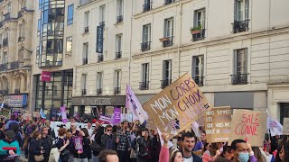 Manifestation féministe 8 mars Paris Direct