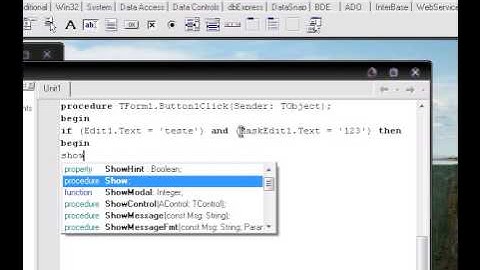sistema de login simples em delphi7