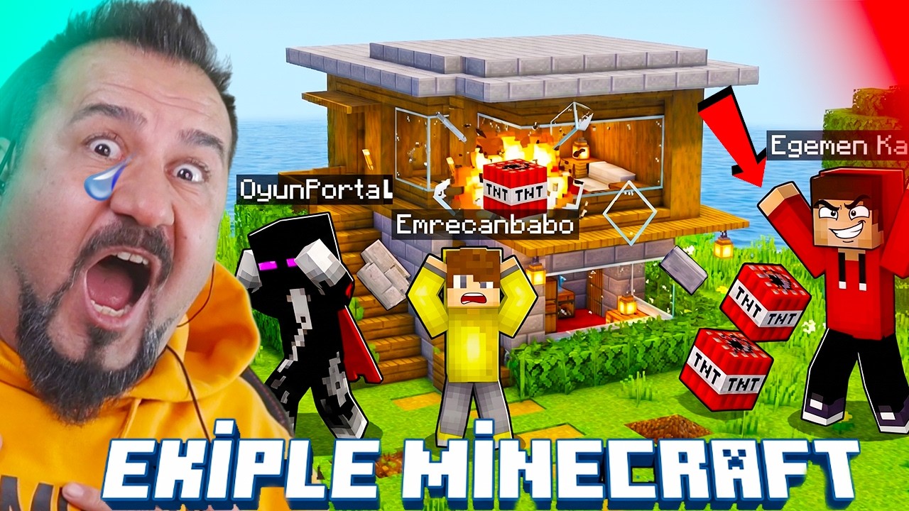 EGEMEN KAAN EKİBİ TROLLEDİ! EKİPLE MİNECRAFT SURVİVAL