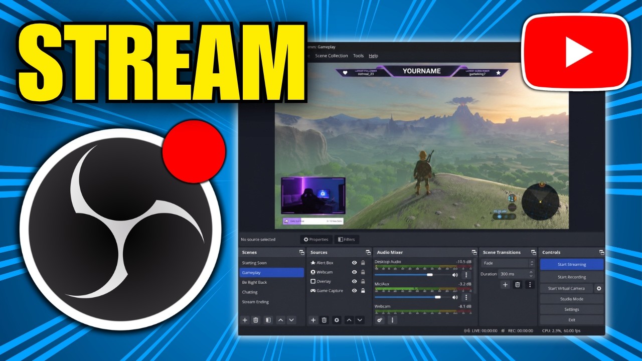 How To Setup OBS For Streaming On YouTube (Step By Step) - YouTube