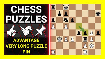Chess Puzzles to Practice. Themes: Advantage, Very long puzzle, Pin. Learn Chess