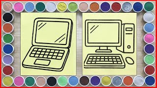 Laptops And Desktops Colored Sand Painting easy Drawingcoloring With Colors Sand chimxinhchannel