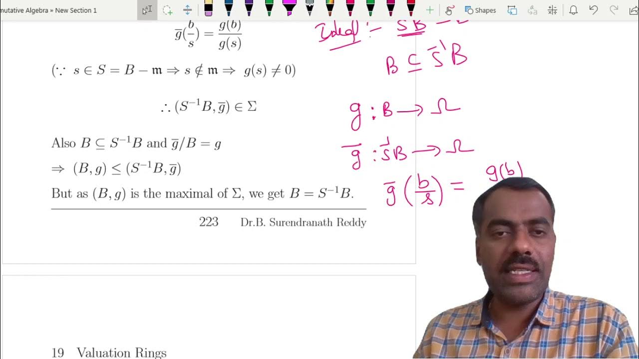 Commutative Algebra 12Valuation Rings YouTube