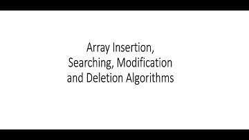 Array Insertion,Searching, Modification,Deletion Algorithms in Bengali| বাংলা ভাষায় কম্পিউটার সাইন্স