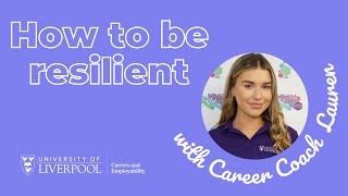 Becoming Resilient with Career Coach Lauren