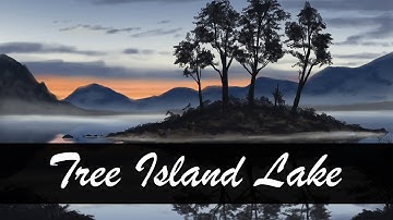 Tree Island Lake Procreate Process