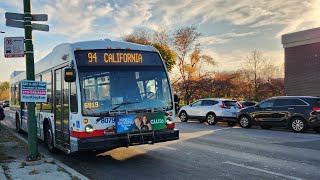 Ride: CTA Bus Route 94 California to Addison/Rockwell from 74th/Damen on 2015 Nova Bus #8079