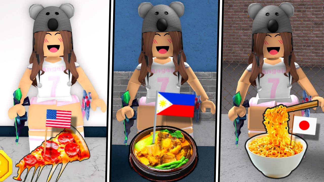 Every Time We DIE, We EAT Different COUNTRIES FOOD! (MM2)