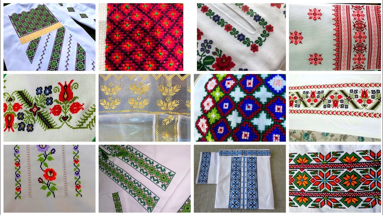 تازه‌ترین نمونه های گراف دوزی fresh patterns of graph stitch embroidery 👌