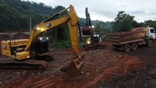 ESCAVADEIRA JOHN DEERE 250 E CAT320 NA PRODUÇÃO #DEERE#excavator #CAT #nextgen